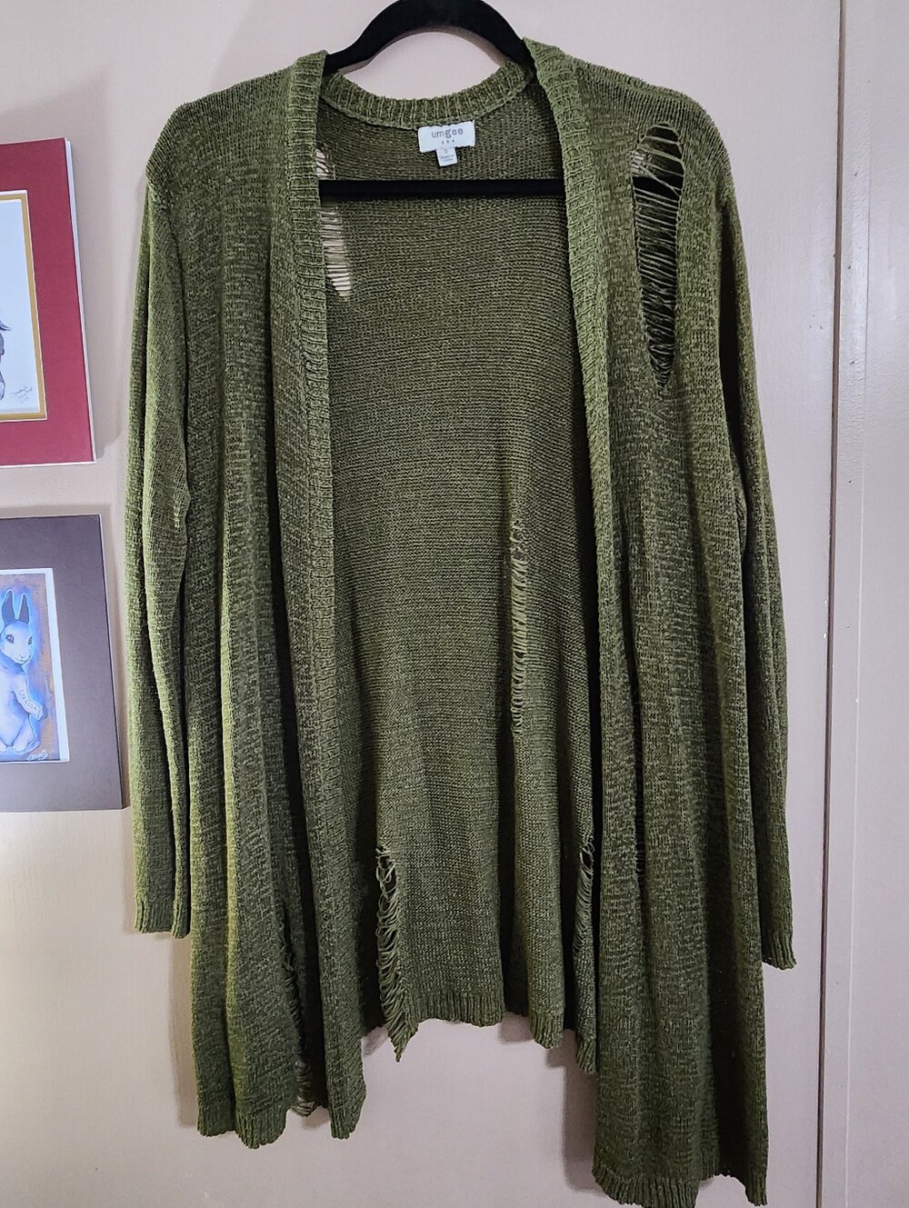 Boho Distressed Duster Cardigan | Open Front Sweater | Umgee | S